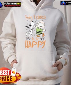 Nice Snoopy Today I Choose To Be Happy Hoodie featuring a cheerful Snoopy graphic, perfect for casual outfits.