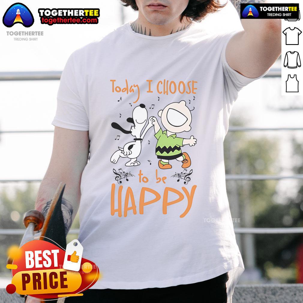 Nice Snoopy Today I Choose To Be Happy T Shirt Nice Snoopy Today I Choose To Be Happy T-Shirt featuring a cheerful Snoopy graphic, perfect for uplifting casual wear.