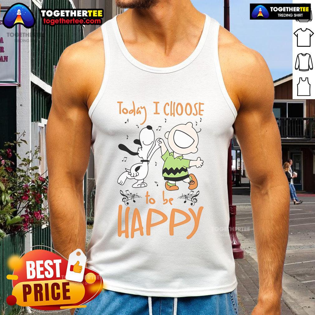 Nice Snoopy Today I Choose To Be Happy Tank Top Nice Snoopy Today I Choose to Be Happy tank top featuring a cheerful Snoopy graphic, perfect for casual wear.