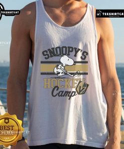 Nice Snoopy Vegas Golden Knights tank top from Snoopy's Hockey Camp featuring NHL all teams design.