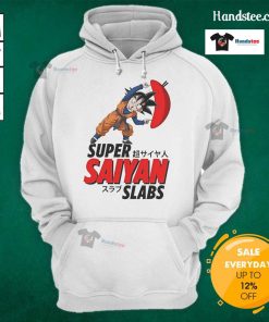 Nice Son Goku Super Saiyan Slabs Hoodie featuring vibrant colors and iconic anime design for fans of Dragon Ball.