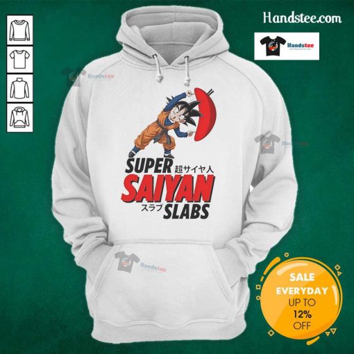 Nice Son Goku Super Saiyan Slabs Hoodie featuring vibrant colors and iconic anime design for fans of Dragon Ball.