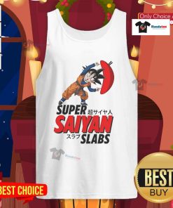 Alt Text: Nice Son Goku Super Saiyan Slabs Tank Top featuring vibrant artwork of Goku in Super Saiyan form.
