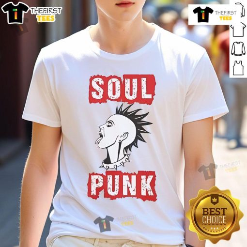 Alt Text: Nice Soul Punk Girl Head T-Shirt featuring a vibrant graphic design and stylish fit for punk fashion lovers.