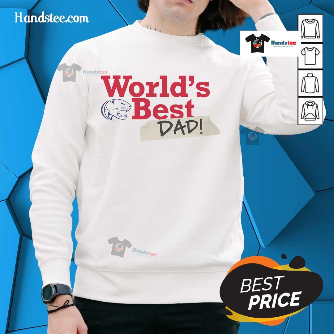 Nice South Alabama Jaguars World'S Best Dad Sweatshirt Alt Text: Nice South Alabama Jaguars World's Best Dad sweatshirt in navy blue, perfect gift for sports-loving fathers.