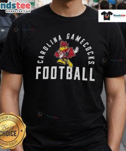 South Carolina Gamecocks football Cocky mascot t-shirt featuring vibrant graphics, perfect for fans and game day attire.