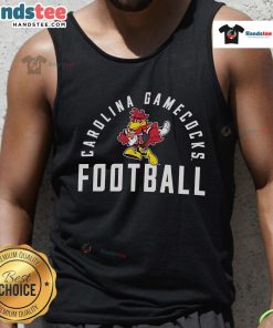 Alt Text: South Carolina Gamecocks Cocky mascot tank top showcasing team spirit and style for fans.