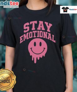 Emotional ladies tee featuring the 'Nice Stay' design, perfect for casual wear and expressing positivity.