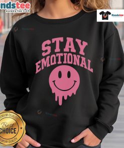 Cozy emotional sweatshirt design featuring the phrase Nice Stay, perfect for casual wear and expressing feelings.