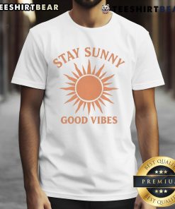 Nice Stay Sunny Good Vibes T-Shirt in vibrant yellow, perfect for casual wear and spreading positivity.