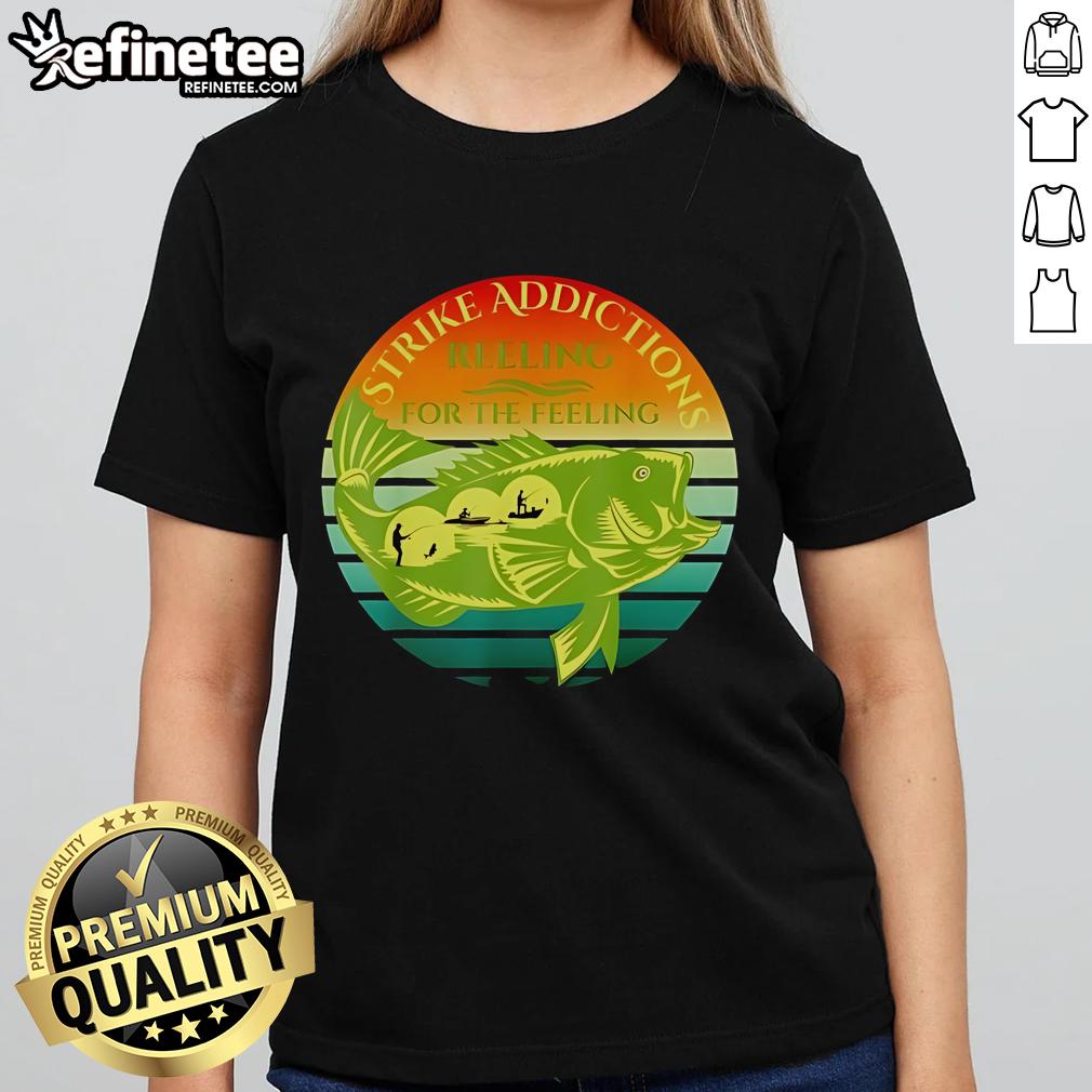 Nice Strike Addictions Reeling For The Feeling Ladies Tee Nice Strike Addictions Reeling For The Feeling Ladies Tee featuring a stylish design for casual wear.