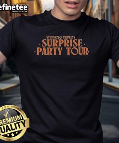 Alt Text: Nice Sturniolo Triplets Surprise Party Tour T-Shirt featuring vibrant graphics and fun design for fans.