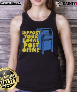 Nice Support Your Local Post Office Tank Top showcasing vibrant design, perfect for postal service enthusiasts.
