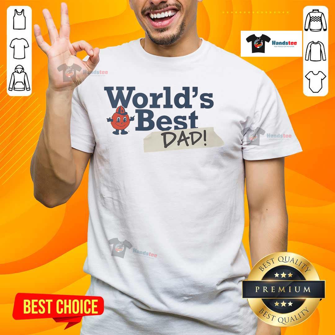 Nice Syracuse Orange World'S Best Dad T Shirt Alt Text: Syracuse Orange World's Best Dad T-Shirt featuring bold graphics and vibrant colors, perfect for proud dads.
