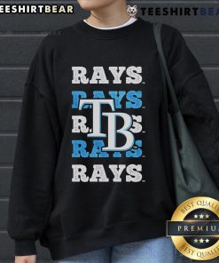 Nice Tampa Bay Rays logo repeat sweatshirt featuring a stylish design for fans of the MLB team.