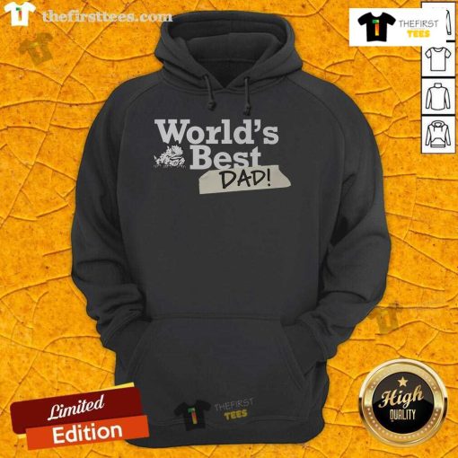 Nice TCU Horned Frogs World's Best Dad Hoodie in purple, perfect gift for proud TCU dads and fans.