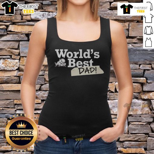 Nice TCU Horned Frogs World's Best Dad tank top showcasing vibrant colors and sports team pride for Father's Day.