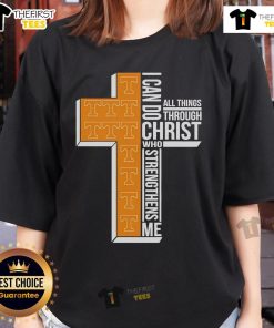Nice Tennessee Volunteers tee featuring 'I Can Do All Things Through Christ Who Strengthens Me' for ladies.