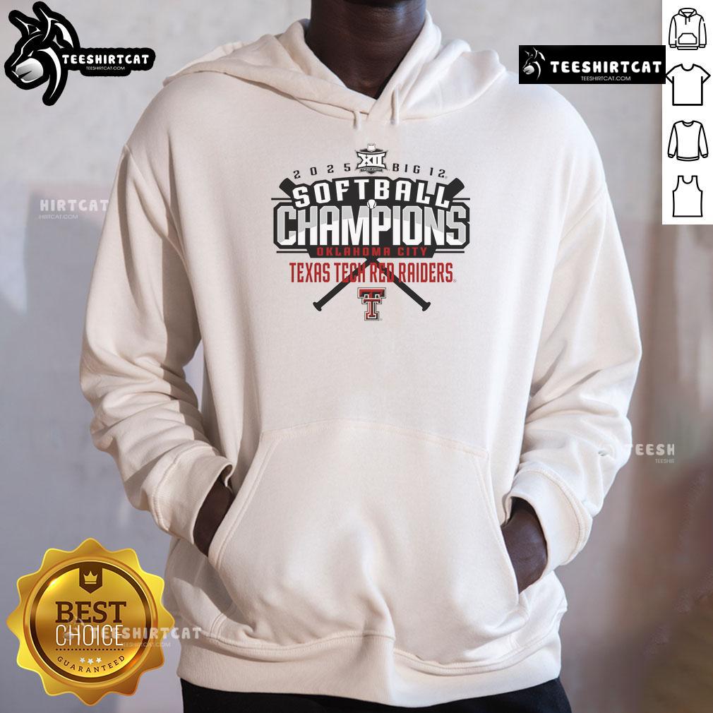 Nice Texas Tech Red Raiders 2025 Big 12 Softball Conference Tournament Champions Hoodie Nice Texas Tech Red Raiders 2025 Big 12 Softball Conference Tournament Champions Hoodie displayed on a hanger.