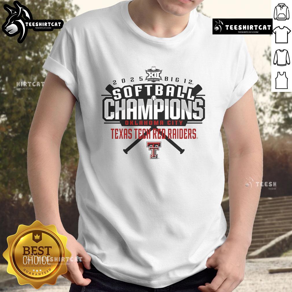 Nice Texas Tech Red Raiders 2025 Big 12 Softball Conference Tournament Champions T-Shirt Alt Text: Texas Tech Red Raiders 2025 Big 12 Softball Conference Tournament Champions T-Shirt in vibrant colors.