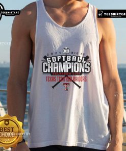 Nice Texas Tech Red Raiders 2025 Big 12 Softball Conference Tournament Champions tank top featuring vibrant team colors.
