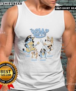 Alt Text: Nice The Dollyrots Luis Daisy River Kelly wearing Blueyrots tank top at a vibrant outdoor event.