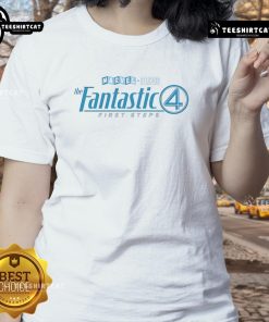 Nice The Fantastics 4 First Steps Marvel Studios Ladies Tee featuring vibrant graphic design and stylish fit.