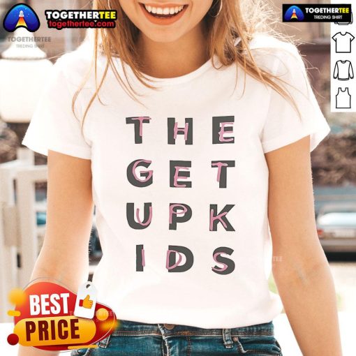 Nice The Get Up Kids Blocktext Ladies Tee featuring a stylish graphic design for trendy womens fashion.