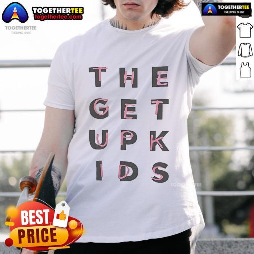 Nice The Get Up Kids Blocktext T-Shirt featuring bold typography and a stylish design, perfect for fans of the band.