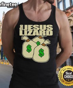 Alt Text: Nice The Jesus Lizard Money Tank Top featuring bold graphics and vibrant colors, perfect for fans of the band.