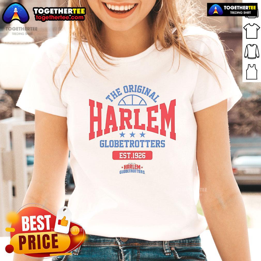 Nice The Original Harlem Globetrotters Est 1926 Retro Ladies Tee Retro ladies tee featuring Nice-The-Original Harlem Globetrotters logo, est. 1926, perfect for sports fans and nostalgia lovers.