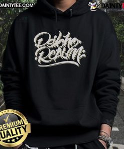 Alt Text: Nice The Psycho Realm Quaesar Script Hoodie featuring bold graphics and a stylish design, perfect for streetwear enthusiasts.
