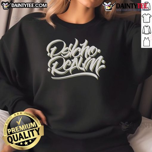 Nice The Psycho Realm Quaesar Script Sweatshirt featuring bold graphic design and comfortable fit for streetwear style.