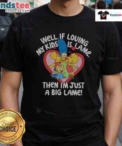 Funny Marge Simpson 'I'm Just A Big Lame Heart' T-Shirt design featuring vibrant colors and playful graphics.