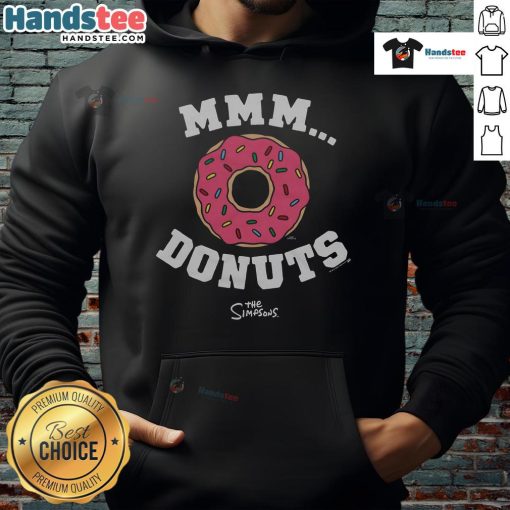 Nice The Simpsons Mmm Donuts hoodie featuring vibrant colors and iconic donut design, perfect for fans of the show.