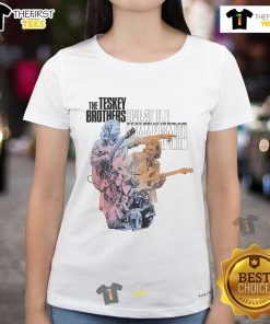 The Teskey Brothers performing live at Hammersmith Apollo, 2025 tour. Ladies tee featuring concert artwork.
