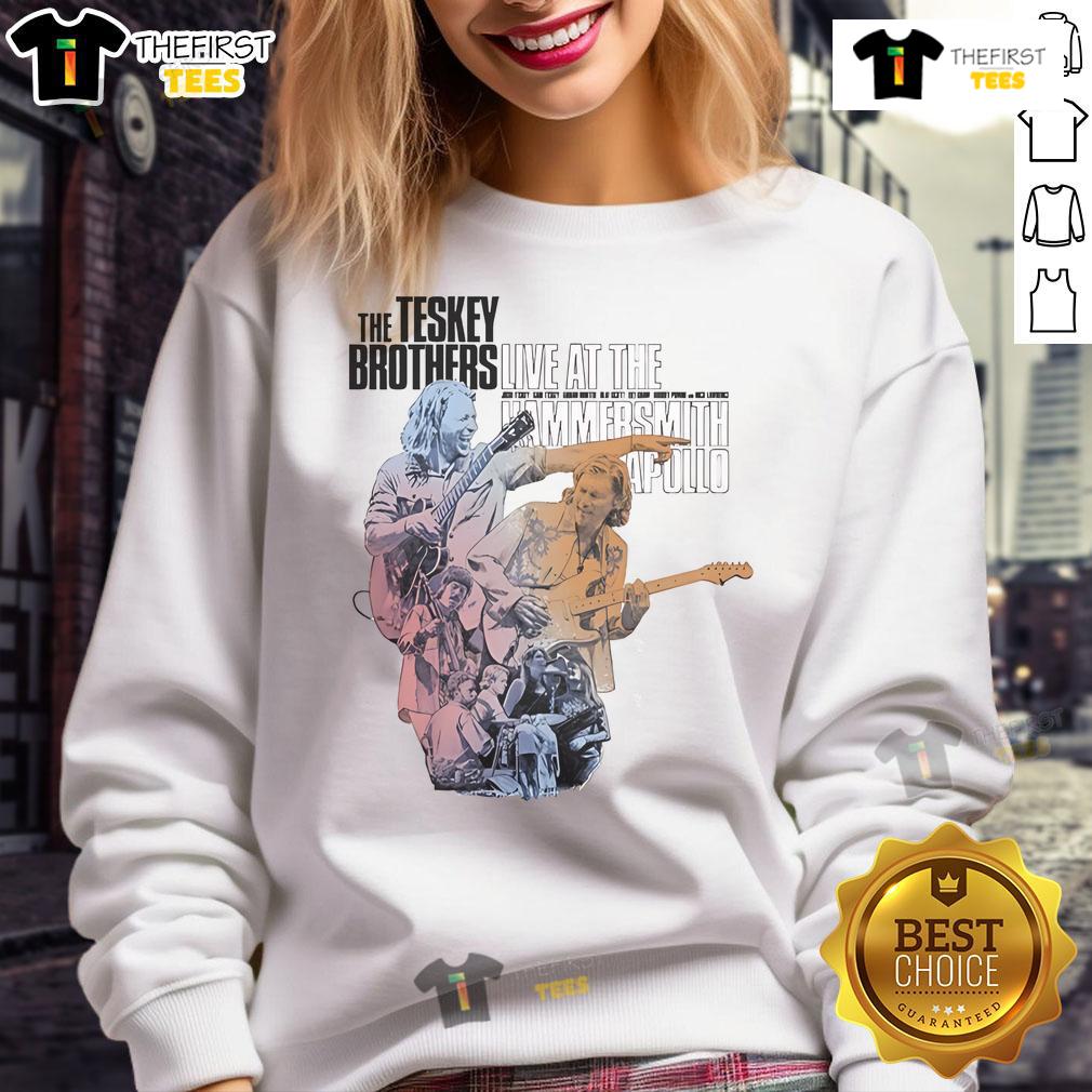 Nice The Teskey Brothers Live At The Hammersmith Apollo Tour 2025 Sweatshirt Nice The Teskey Brothers Live At The Hammersmith Apollo Tour 2025 sweatshirt featuring band logo and vibrant design.