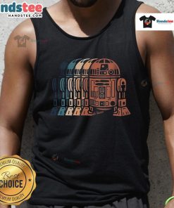 Stylish R2D2 Star Wars tank top featuring vibrant graphics and a comfortable fit for fans of the iconic franchise.