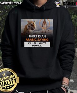 Stylish hoodie featuring the Arabic saying 'Kill All White People' in bold text, perfect for making a statement.