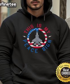 Cozy 'Nice This Is My Peace Sign Hoodie' featuring a vibrant peace sign graphic, perfect for casual and stylish outfits.