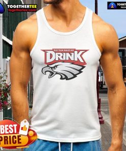 Stylish Eagles tank top featuring 'This Team Makes Me Drink' design, perfect for game day and casual outings.