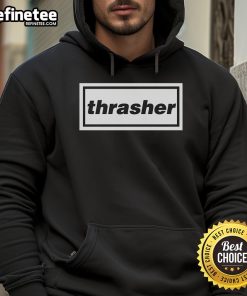 Stylish Nice Thrasher Hoodie in black, featuring the iconic Thrasher logo, perfect for casual streetwear looks.