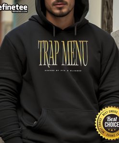 Stylish Nice-Triko-Trap-Menu-Hoodie in black with vibrant graphic design, perfect for casual streetwear outfits.