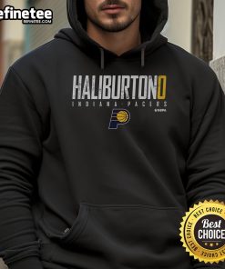 Nice Tyrese Haliburton Indiana Pacers hoodie showcasing vibrant team colors and stylish design for fans and players.