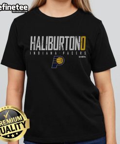 Stylish Nice Tyrese Haliburton Indiana Pacers ladies tee showcasing team pride and trendy design for female fans.