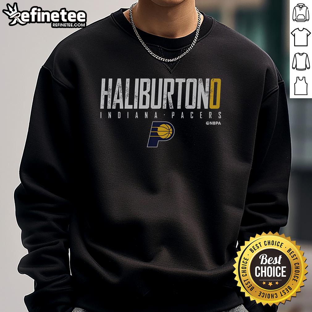 Nice Tyrese Haliburton Indiana Pacers Sweatshirt Alt Text: Tyrese Haliburton wearing a stylish Indiana Pacers sweatshirt, showcasing team spirit and fashion.