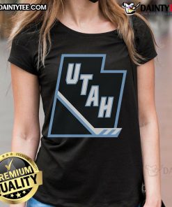 Nice Utah Mammoth Tertiary logo on a stylish ladies tee, perfect for casual wear and showcasing local pride.