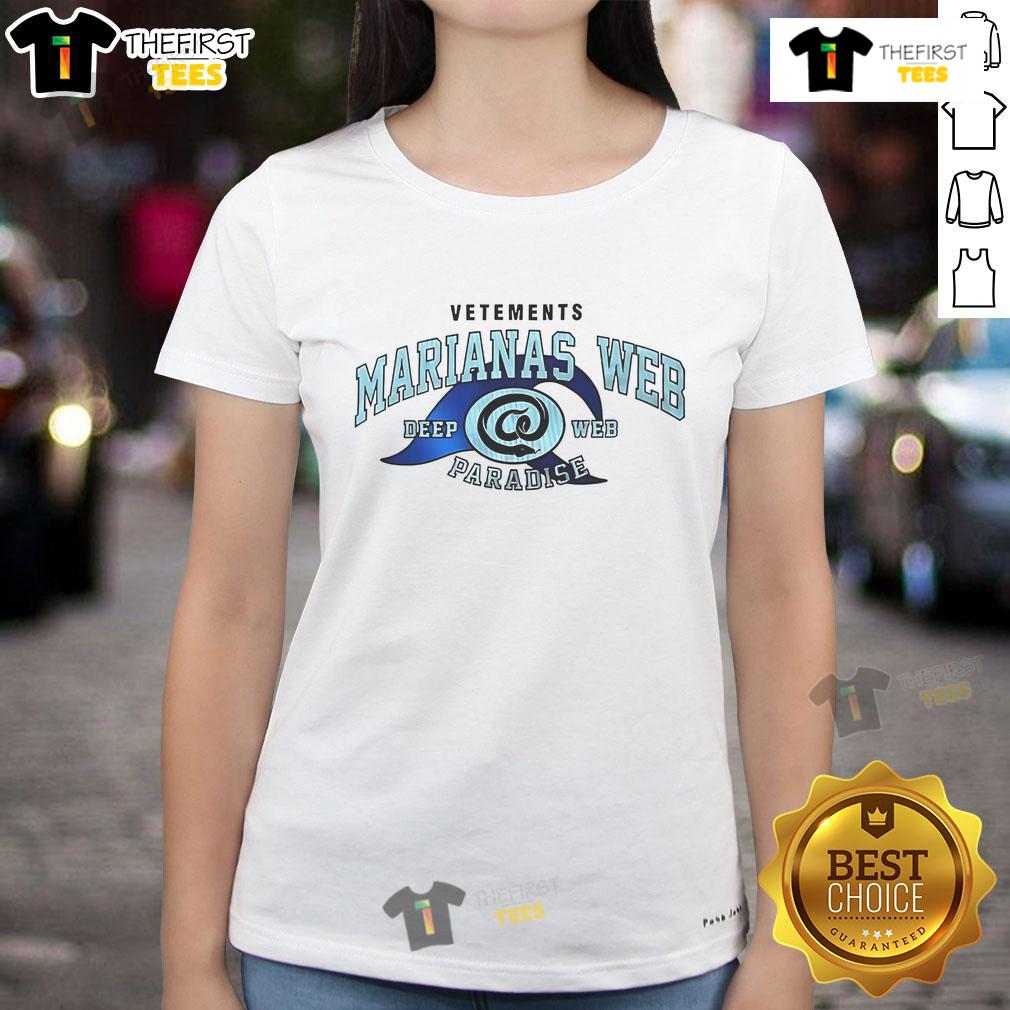 Nice Vetements Marianas Web Deep Web Paradise Ladies Tee Nice Vetements Marianas Web Deep Web Paradise Ladies Tee showcasing trendy design for fashion-forward women.