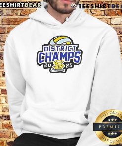 Nice Volleyball District Championship 2025 hoodie featuring team colors and logo, perfect for fans and players.