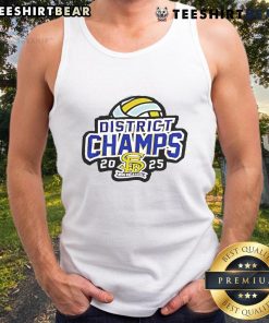 2025 District Championship volleyball tank top featuring vibrant design and team logo for fans and players.